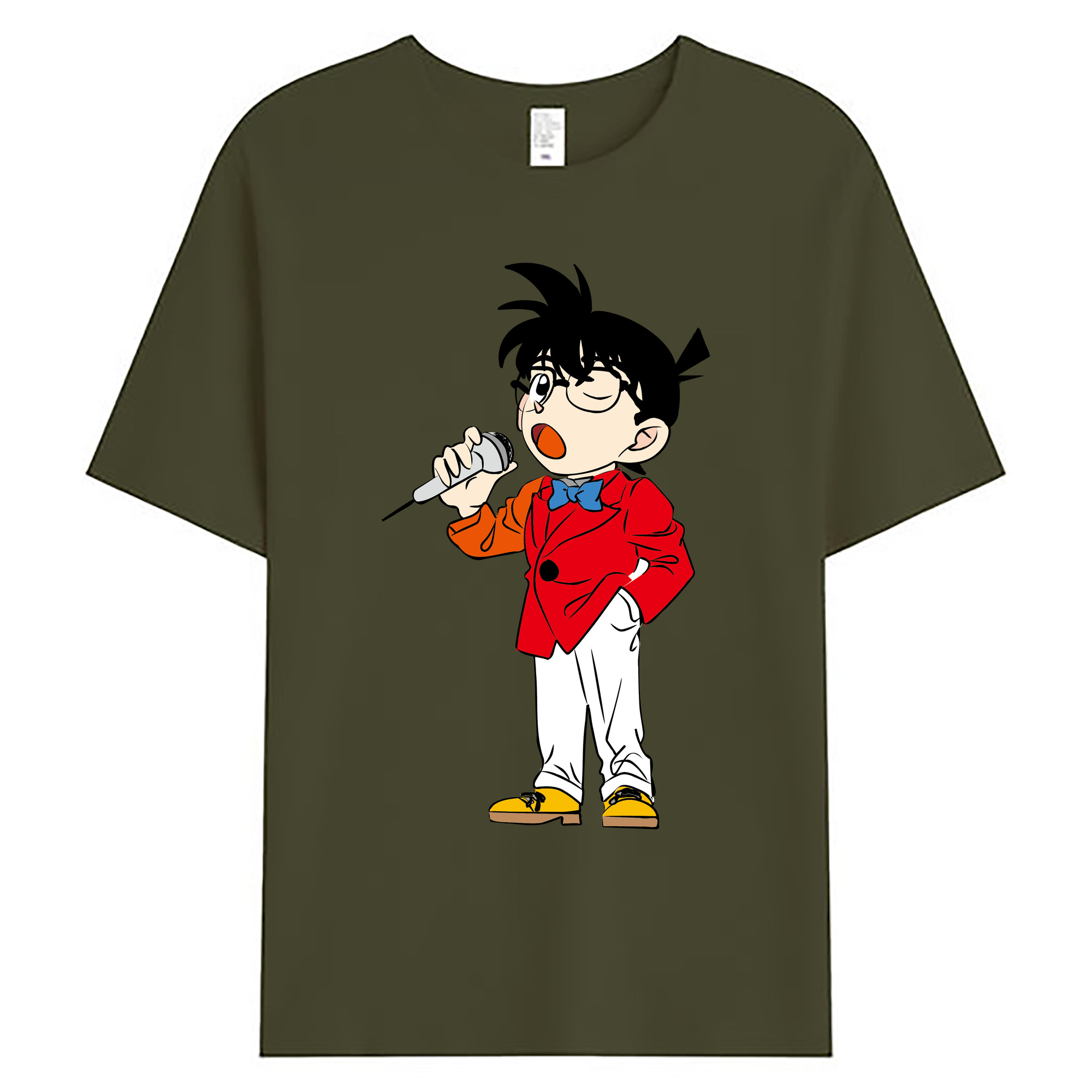 （画像用） 名探偵コナン 江戸川 コナン Detective Conan Conan Edogawa 綿100％ メンズ半袖Tシャツ｜肌触りやわらか＆通気性